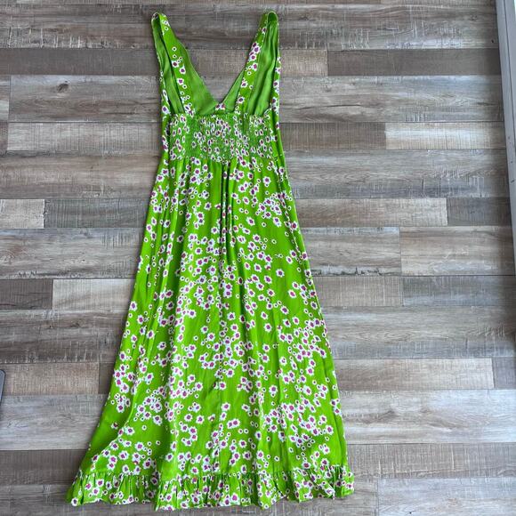 Faithfull Le Bon Floral & Apple Green Emili Dress - S - Picture 6 of 9